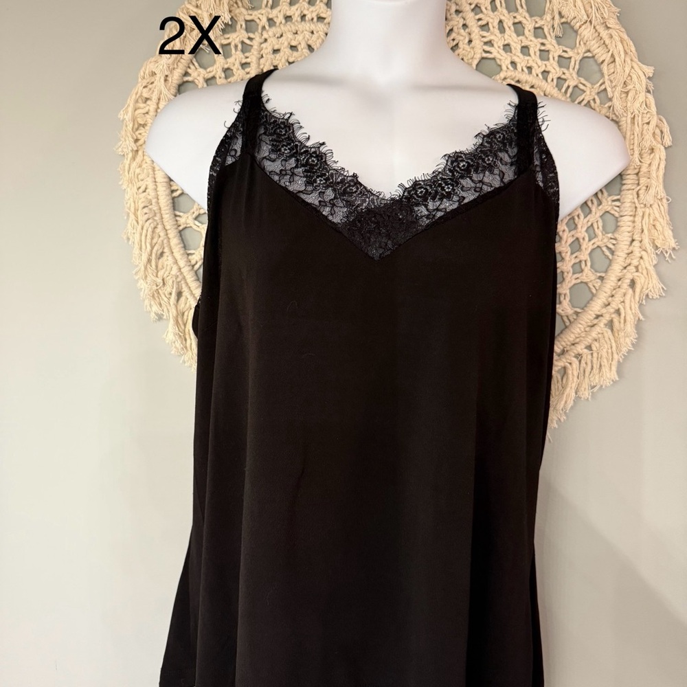 Vero Moda Black Lace Trim Tank Top